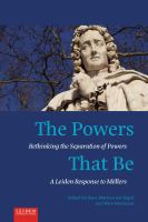 The powers that be : rethinking the separation of powers : a Leiden response to Möllers /