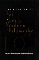 The problem of evil in early modern philosophy