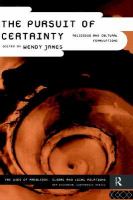 The pursuit of certainty religious and cultural formulations /