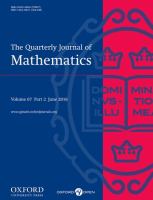 The quarterly journal of mathematics