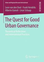 The quest for good urban governance theoretical reflections and international practices /