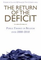 The return of the deficit : public finance in Belgium over 2000-2010 /