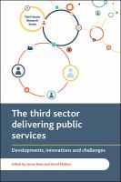 The third sector delivering public services : developments, innovations and challenges /