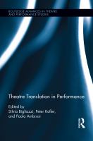 Theatre translation in performance