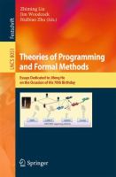 Theories of Programming and Formal Methods Essays Dedicated to Jifeng He on the Occasion of His 70th Birthday /