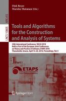 Tools and Algorithms for the Construction and Analysis of Systems 24th International Conference, TACAS 2018, Held as Part of the European Joint Conferences on Theory and Practice of Software, ETAPS 2018, Thessaloniki, Greece, April 14-20, 2018, Proceedings, Part I /