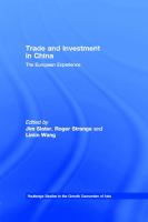 Trade and investment in China the European experience /