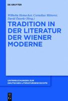 Tradition in der literatur der Wiener Moderne