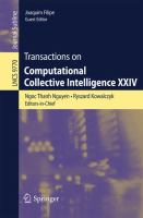 Transactions on Computational Collective Intelligence XXIV