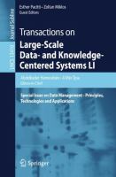 Transactions on Large-Scale Data- and Knowledge-Centered Systems LI Special Issue on Data Management - Principles, Technologies and Applications /