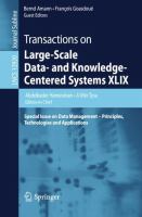 Transactions on Large-Scale Data- and Knowledge-Centered Systems XLIX Special Issue on Data Management – Principles, Technologies and Applications /