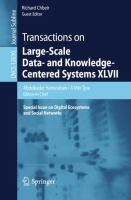 Transactions on Large-Scale Data- and Knowledge-Centered Systems XLVII Special Issue on Digital Ecosystems and Social Networks /