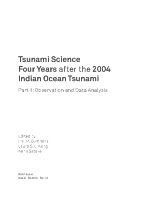 Tsunami Science Four Years After the 2004 Indian Ocean Tsunami Part II: Observation and Data Analysis /