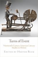 Turns of event : American literary studies in motion /