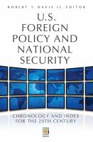 U.S. foreign policy and national security chronology and index for the 20th century /