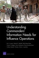 Understanding commanders' information needs for influence operations