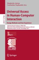 Universal Access in Human-Computer Interaction. Design Methods and User Experience 15th International Conference, UAHCI 2021, Held as Part of the 23rd HCI International Conference, HCII 2021, Virtual Event, July 24–29, 2021, Proceedings, Part I /