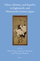 Values, identity, and equality in eighteenth- and nineteenth-century Japan
