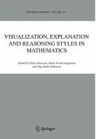 Visualization, explanation and reasoning styles in mathematics