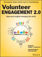 Volunteer engagement 2.0 ideas and insights changing the world /