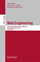 Web Engineering 17th International Conference, ICWE 2017, Rome, Italy, June 5-8, 2017, Proceedings /