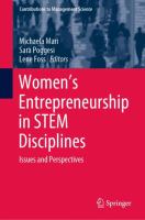 Women's Entrepreneurship in STEM Disciplines Issues and Perspectives /