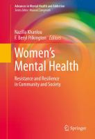 Women's Mental Health Resistance and Resilience in Community and Society /