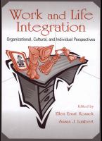 Work and life integration organizational, cultural, and individual perspectives /