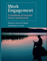 Work engagement a handbook of essential theory and research /
