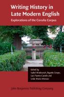 Writing history in Late Modern English explorations of the Coruña corpus /