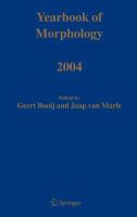 Yearbook of Morphology 2004