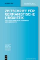 Zeitschrift für germanistische Linguistik