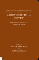 Agriculture in Egypt : from Pharaonic to modern times /