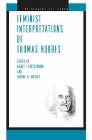 Feminist interpretations of Thomas Hobbes /