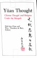 Yüan thought : Chinese thought and religion under the Mongols /