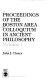 Proceedings of the Boston Area Colloquium in Ancient Philosophy /