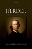 Herder : philosophy and anthropology /