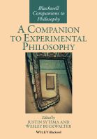 A companion to experimental philosophy /