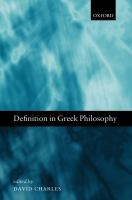 Definition in Greek philosophy /
