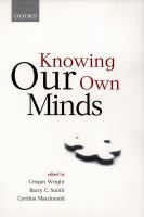 Knowing our own minds
