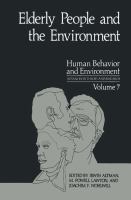 Elderly people and the environment /