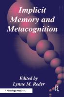 Implicit memory and metacognition /