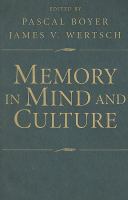 Memory in mind and culture /