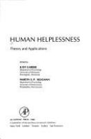 Human helplessness : theory and applications /