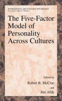 The five-factor model of personality across cultures /