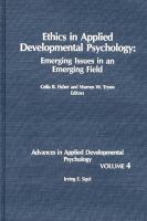 Ethics in applied developmental psychology : emerging issues in an emerging field /