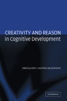 Creativity and reason in cognitive development /
