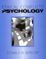 Ethical conflicts in psychology /