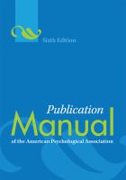 Publication manual of the American Psychological Association.