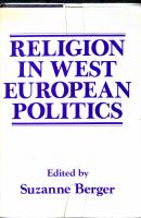 Religion in West European politics /
